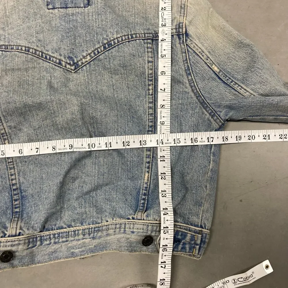 vintage y2k cropped no boundaries denim jacket